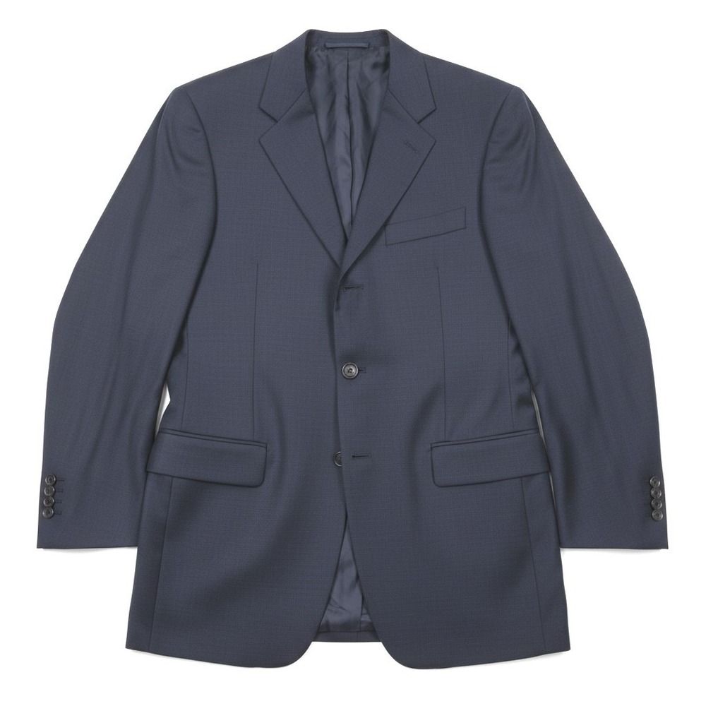 Hickey Freeman Blazer 40 Navy Blue 3-Button Micro Texture Sport Coat Jacket